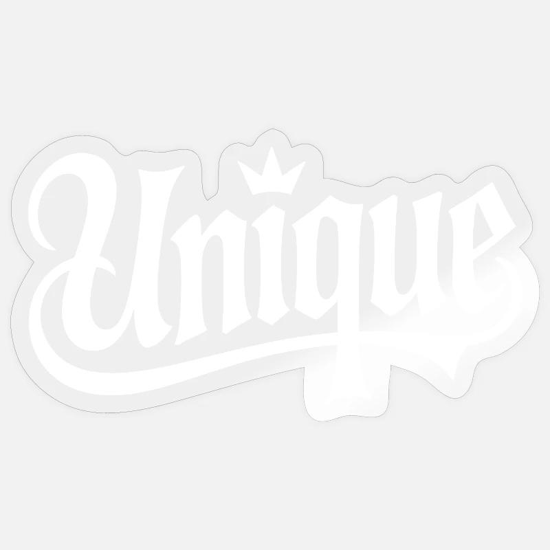 Unique Einzigartig Unikat Selbstwert Einzig Artig Sticker Größe S (10 x 10 cm)