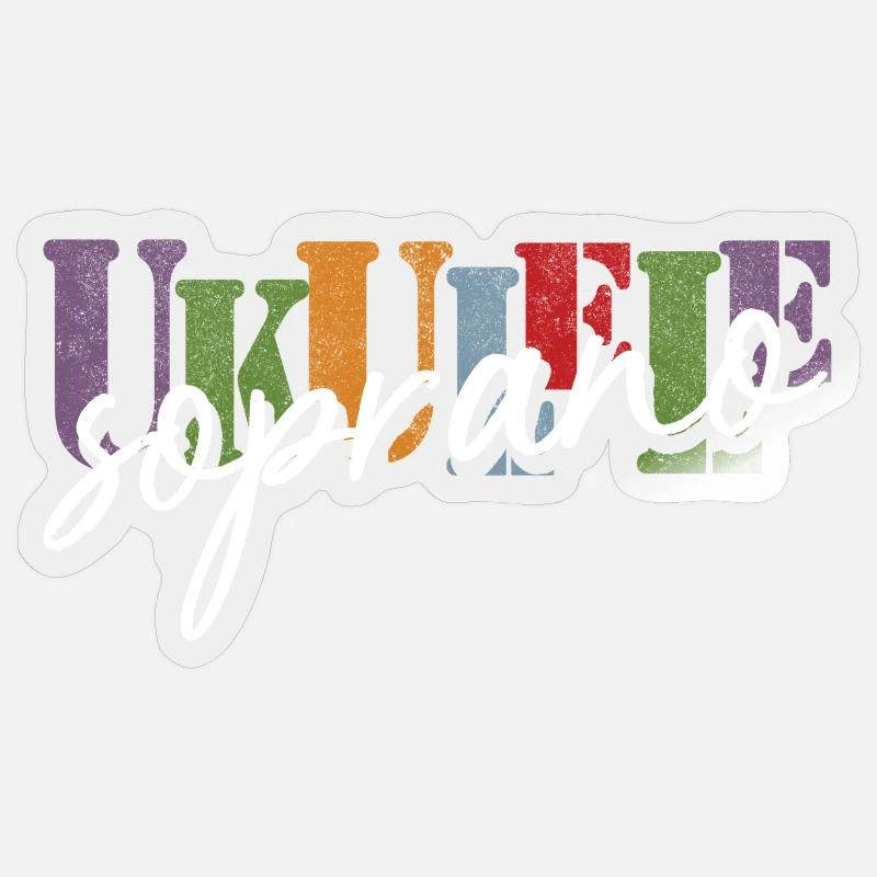 Ukulélé soprano Sticker taille S (10 x 10 cm)