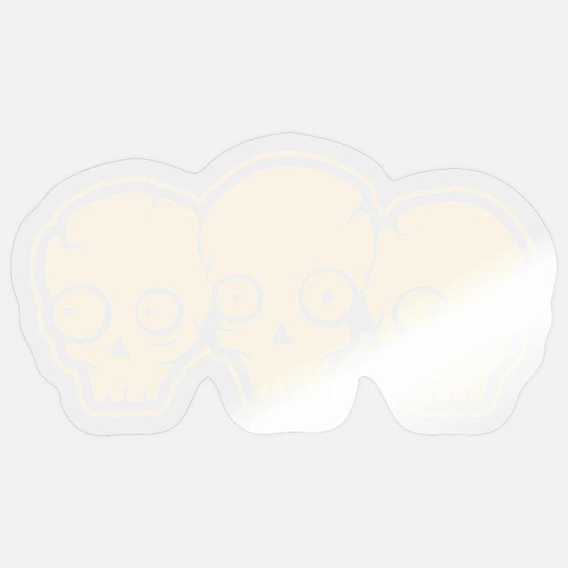 Skull - Sticker size S (10 x 10 cm) - transparent glossy
