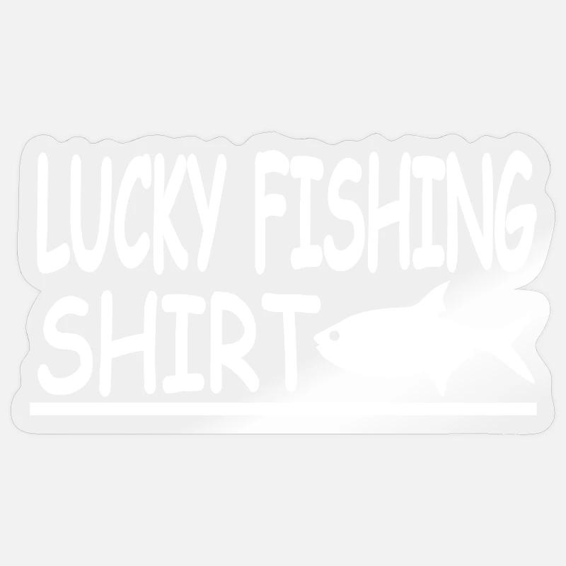 Pêche - Sticker taille S (10 x 10 cm) - brillant transparent