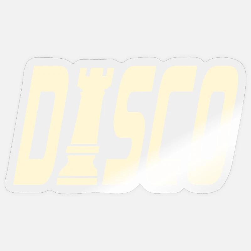 DISCO CHESS TOWER - Sticker size S (10 x 10 cm) - transparent glossy