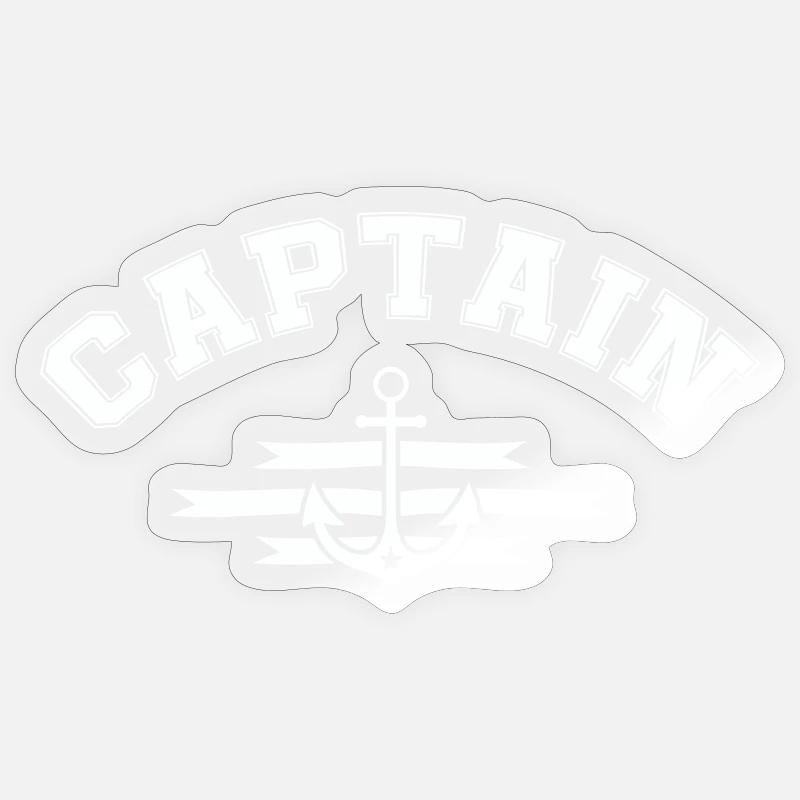 Captain Anchor Emblem - Sticker size S (10 x 10 cm) - transparent glossy