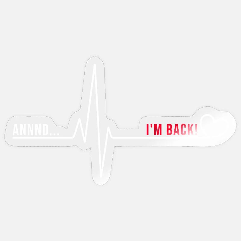 I Survived Open Heart Surgery - Sticker size S (10 x 10 cm) - transparent glossy