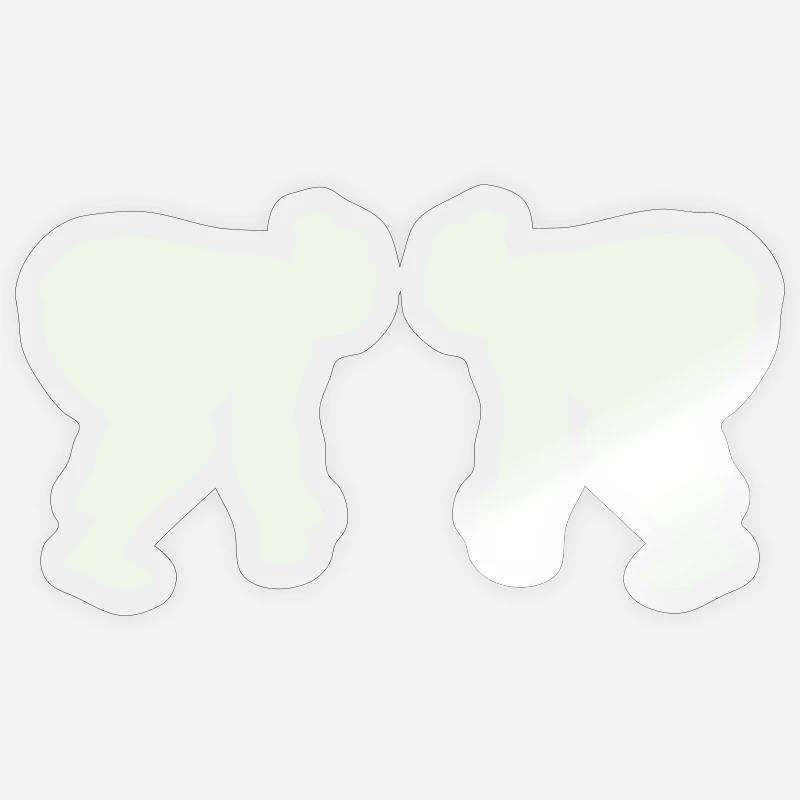 Sumos - Sticker taille S (10 x 10 cm) - brillant transparent