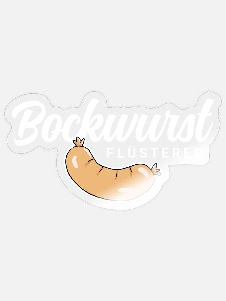 Bockwurst Flüsterer - Sticker Größe S (10 x 10 cm) - Transparent glänzend