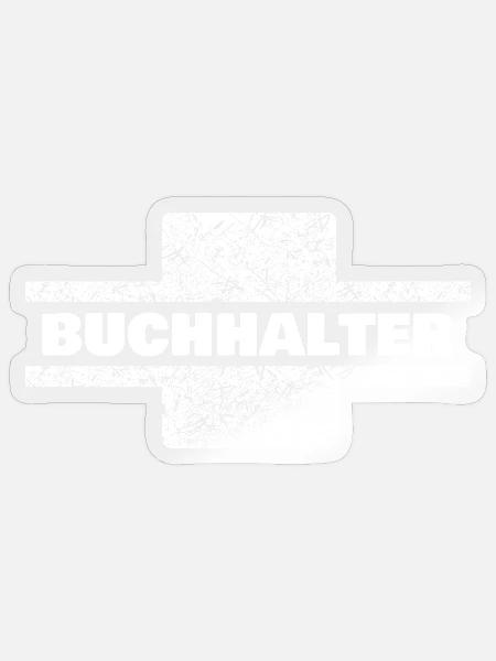 Geschenk für Buchhalter - Sticker Größe S (10 x 10 cm) - Transparent glänzend
