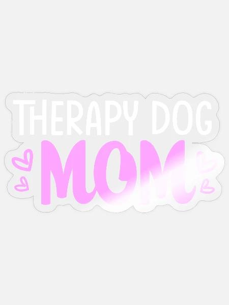 Therapiehund - Sticker Größe S (10 x 10 cm) - Transparent glänzend