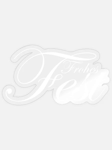 Frohes Fest - Sticker Größe S (10 x 10 cm) - Transparent glänzend
