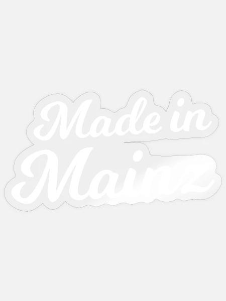 Made in Mainz Schriftzug - Sticker Größe S (10 x 10 cm) - Transparent glänzend