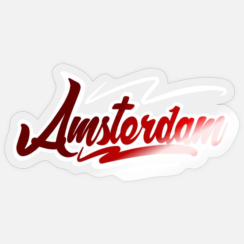 Amsterdam - Sticker size S (10 x 10 cm) - transparent glossy