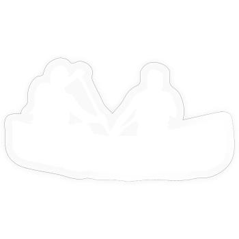 Paddeln - Sticker Größe S (10 x 10 cm) - Transparent glänzend - Vorne