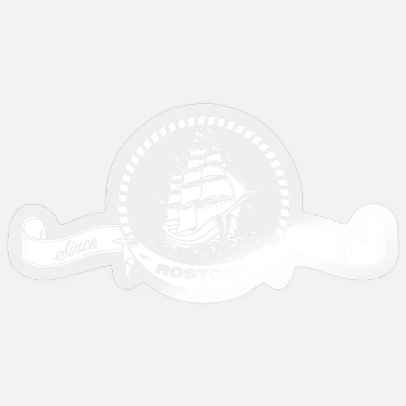 Rostock Since 1419 - Sticker Größe S (10 x 10 cm) - Transparent glänzend