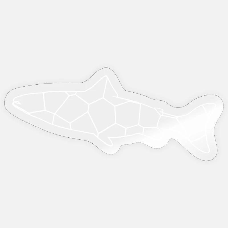 Fisch - Sticker Größe S (10 x 10 cm) - Transparent glänzend