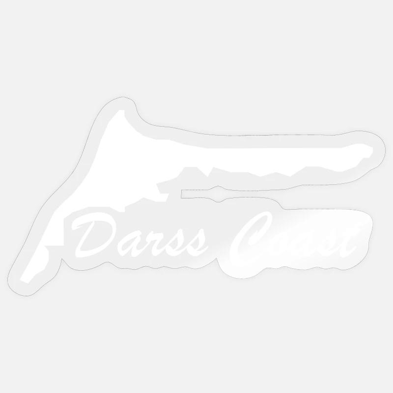 Darss Coast - Péninsule de Darss - Sticker taille S (10 x 10 cm) - brillant transparent