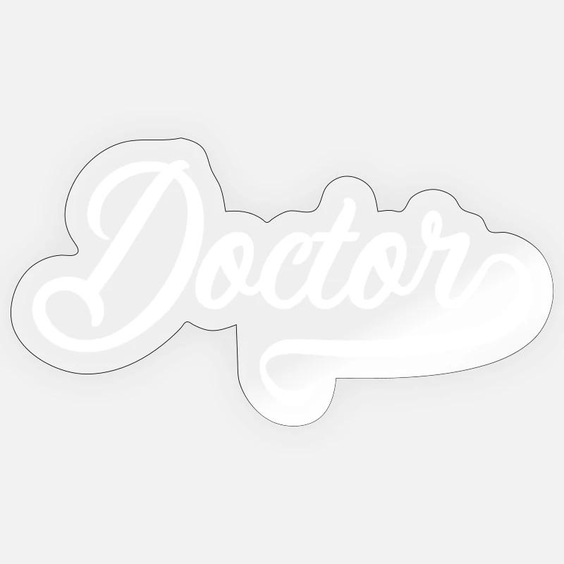 Arzt - Sticker Größe S (10 x 10 cm) - Transparent glänzend