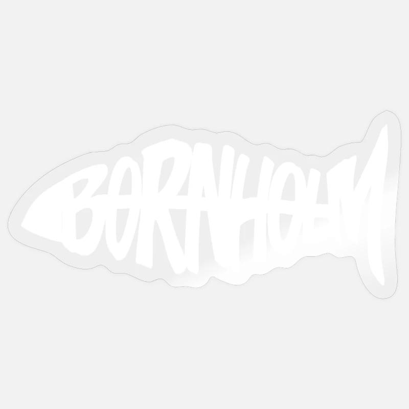 Bornholm Fish - Sticker size S (10 x 10 cm) - transparent glossy