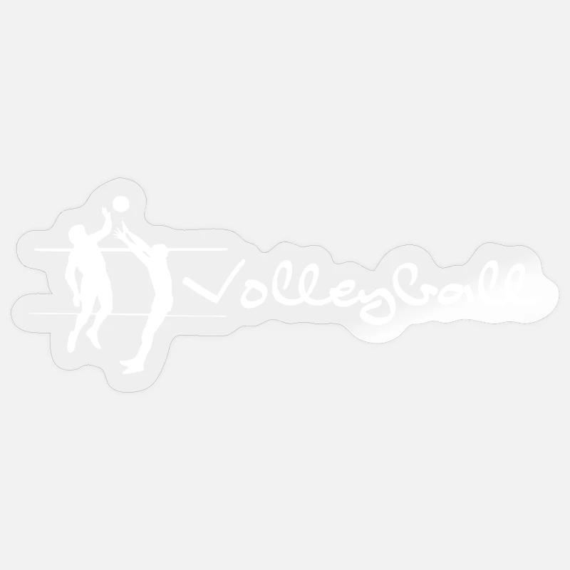 Volley-ball - Sticker taille S (10 x 10 cm) - brillant transparent