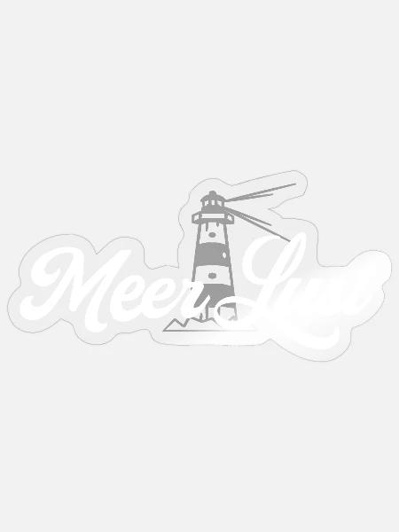 Mehr Lust auf Meer - Sticker Größe S (10 x 10 cm) - Transparent glänzend