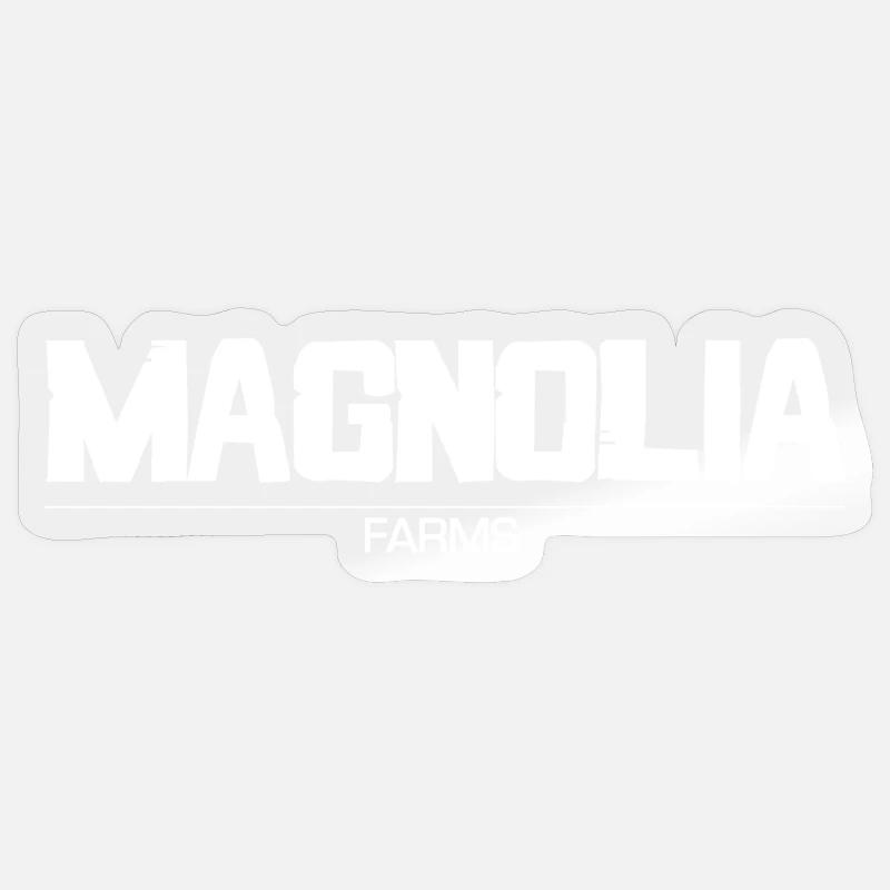 Fermes de magnolia - Sticker taille S (10 x 10 cm) - brillant transparent