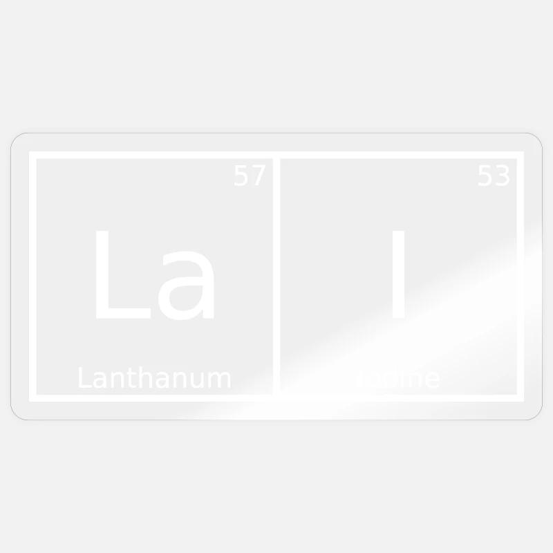 Lai Name First Name Chemistry Periodic Table Elements - Sticker size S (10 x 10 cm) - transparent glossy