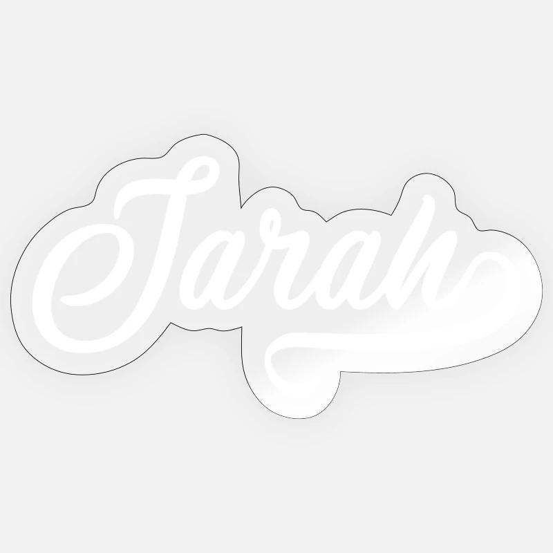 Sarah - Sticker taille S (10 x 10 cm) - brillant transparent