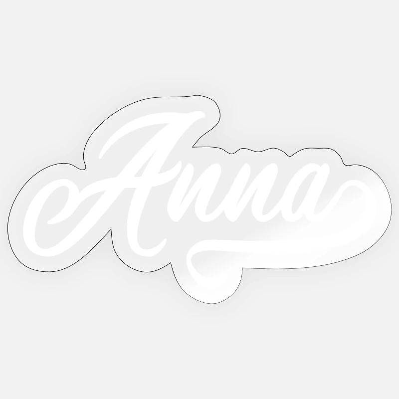 Anna - Sticker formato S (10 x 10 cm) - trasparente lucido