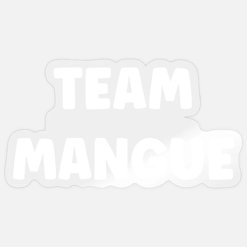 team Mangue - Sticker taille S (10 x 10 cm) - brillant transparent