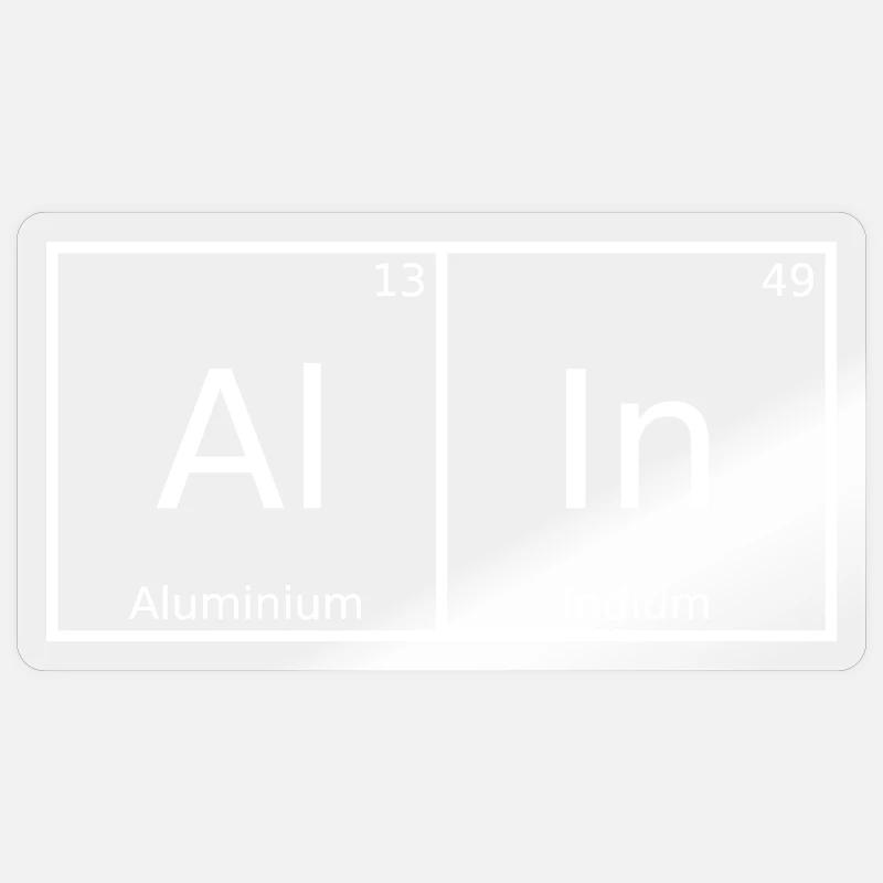 Alin Surname First Name Chemistry Periodic Table Elements Sticker size S (10 x 10 cm)