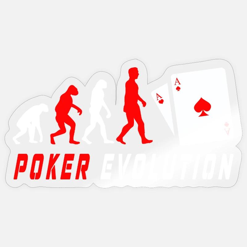 Poker Evolution Sticker size S (10 x 10 cm)
