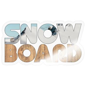 Snow and Board - Sticker Größe S (10 x 10 cm) - Transparent glänzend - Vorne