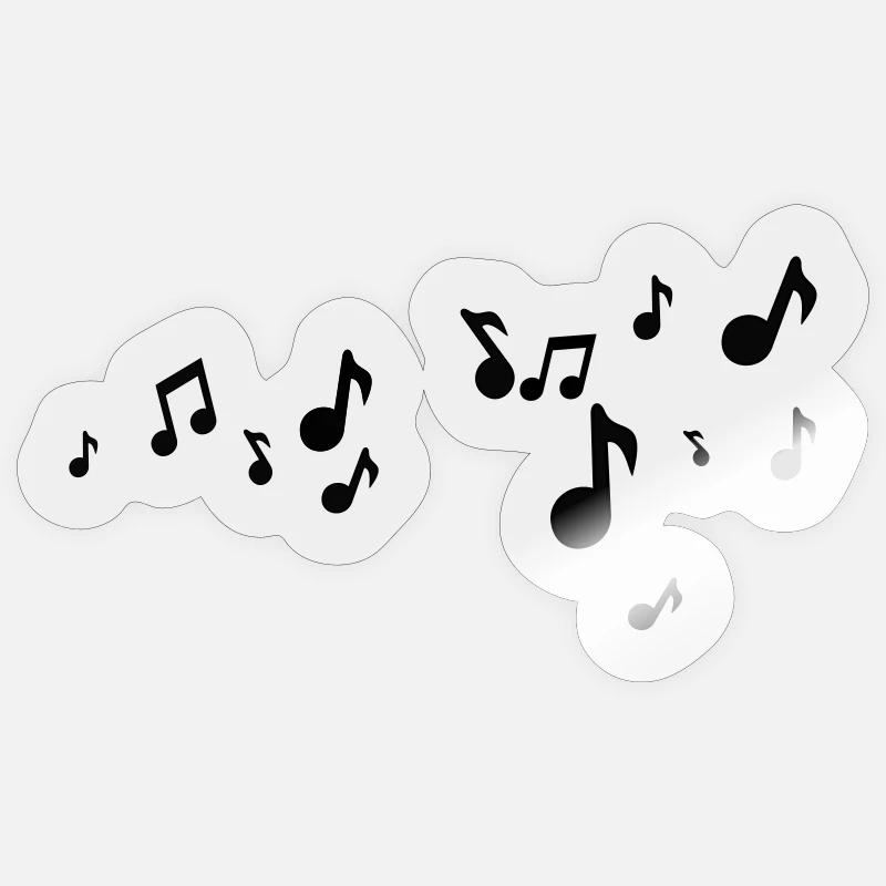 Maestro de la musique - Sticker taille S (10 x 10 cm) - brillant transparent