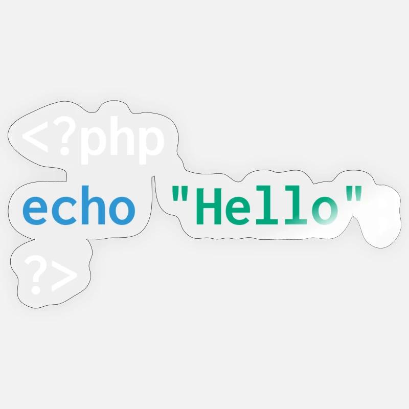 Développeur php web humour drôle Sticker taille S (10 x 10 cm)