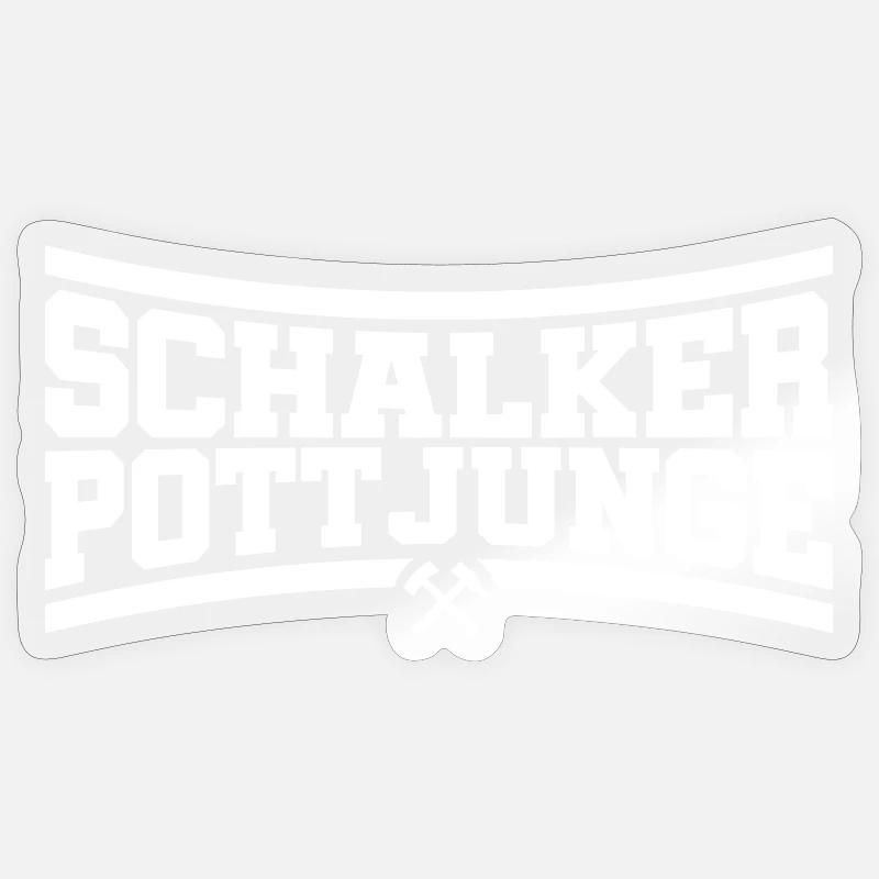 Schalker Pottjunge Gelsenkirchen | Farbe änderbar - Sticker Größe S (10 x 10 cm) - Transparent glänzend