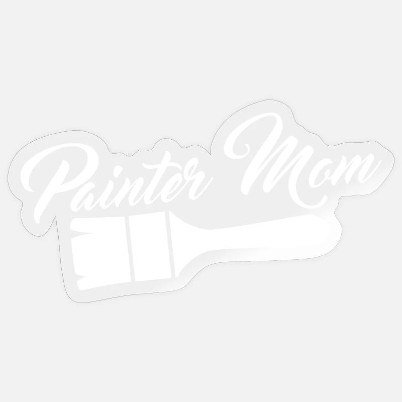Maler Mutter Sticker Größe S (10 x 10 cm)