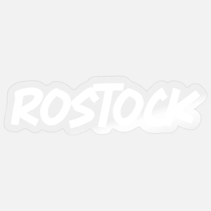 Rostock - Sticker Größe S (10 x 10 cm) - Transparent glänzend