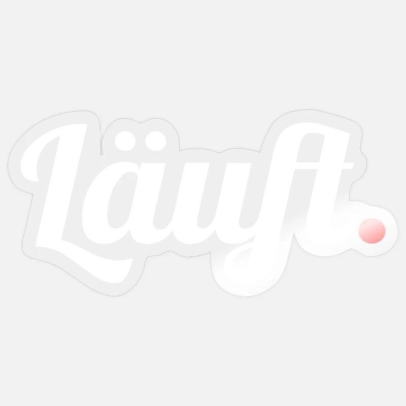 Läuft. Sticker Größe S (10 x 10 cm)