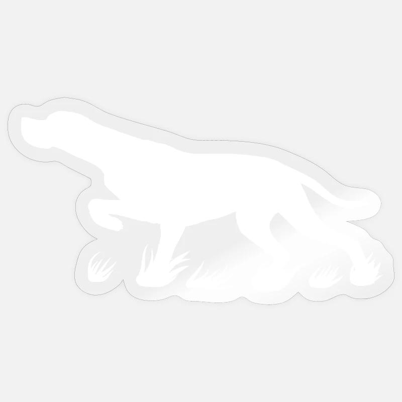 Pointer vorstehend (weiss) Sticker Größe S (10 x 10 cm)