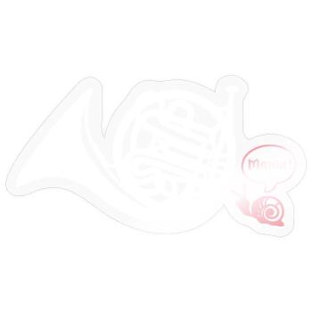 Waldhorn Hornist - Sticker Größe S (10 x 10 cm) - Transparent glänzend - Vorne
