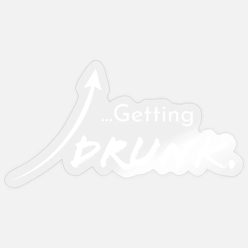 Se saouler, version 2 Sticker taille S (10 x 10 cm)