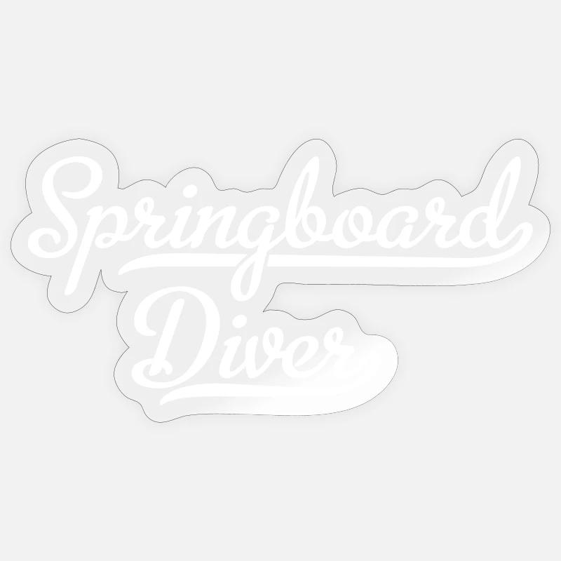 Tremplin Plongeur Wasserspringer Turmspringer - Sticker taille S (10 x 10 cm) - brillant transparent