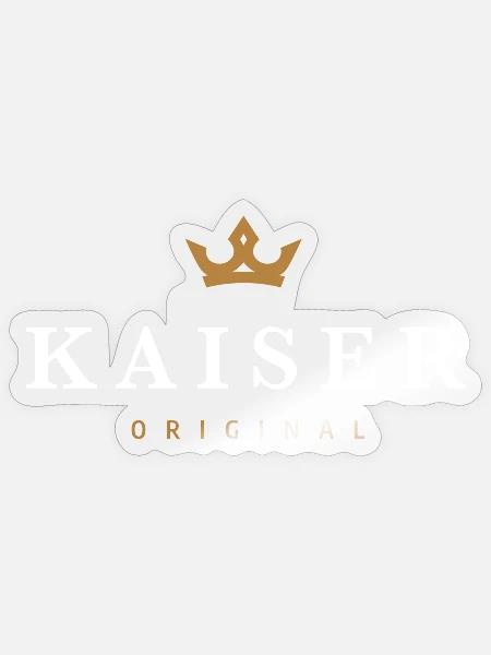 Kaiser Original Familienlogo - Sticker Größe S (10 x 10 cm) - Transparent glänzend