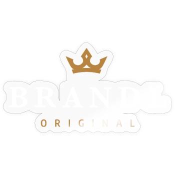 Brandl Family Logo Blanc - Sticker taille S (10 x 10 cm) - brillant transparent - Devant