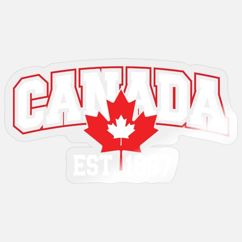 Canada Patriotic Maple Leaf Design Sticker taille S (10 x 10 cm)