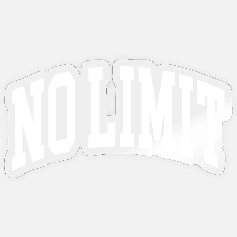 pas de limite - Sticker taille S (10 x 10 cm) - brillant transparent