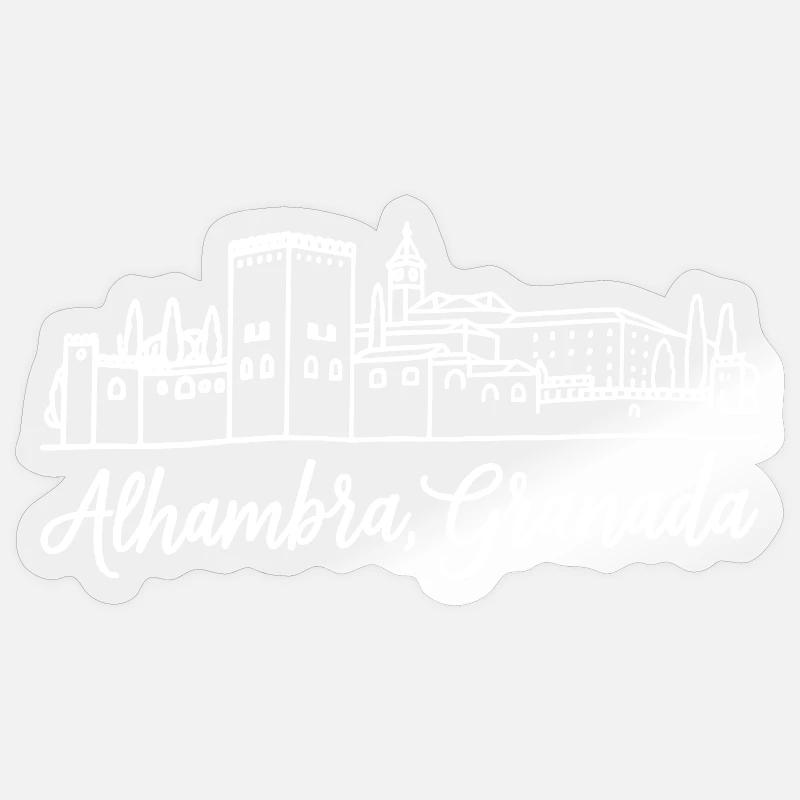 Alhambra Granada - Sticker size S (10 x 10 cm) - transparent glossy