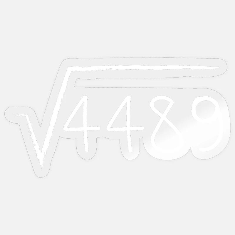 67 Square Root 4489 Sticker size S (10 x 10 cm)