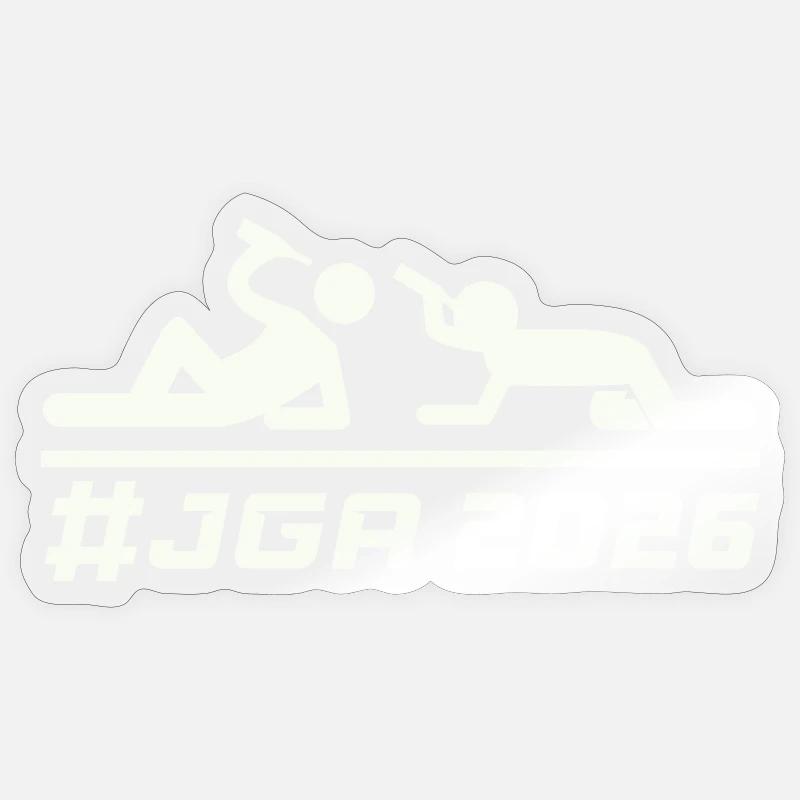 JGA 2026 - Sticker taille S (10 x 10 cm) - brillant transparent