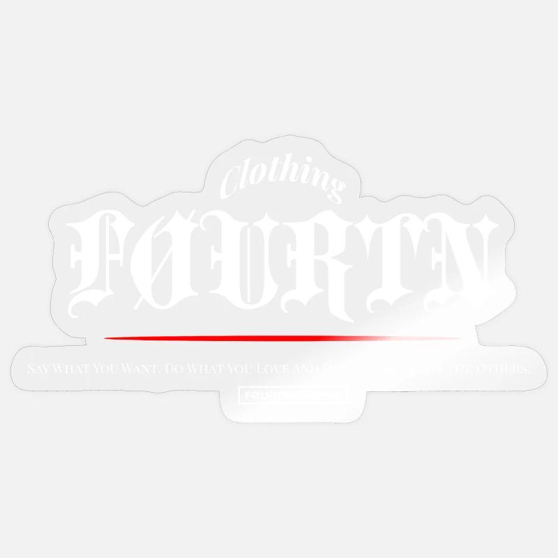FØURTN Dites ce que vous voulez (blanc) Sticker taille S (10 x 10 cm)