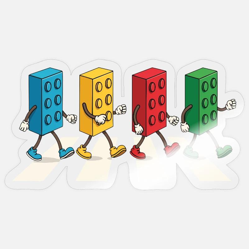 Zebra Made Of Bricks Creative Block Builder Sticker size S (10 x 10 cm)