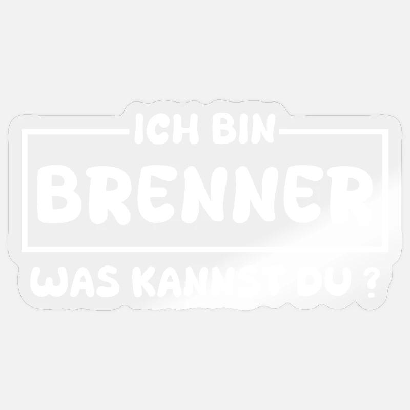 Brenner als Beruf Sticker Größe S (10 x 10 cm)